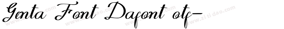 Genta Font Dafont otf字体转换